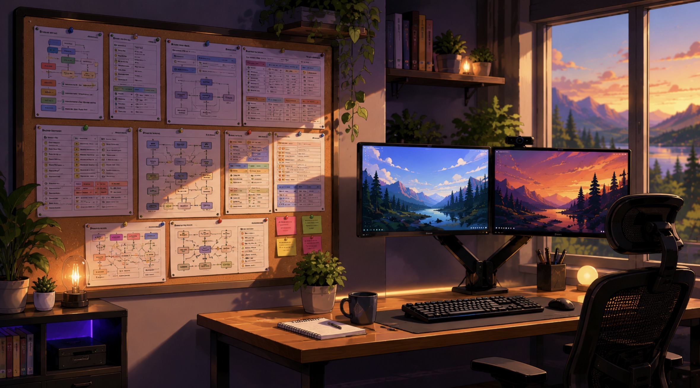 Detective looking through files.