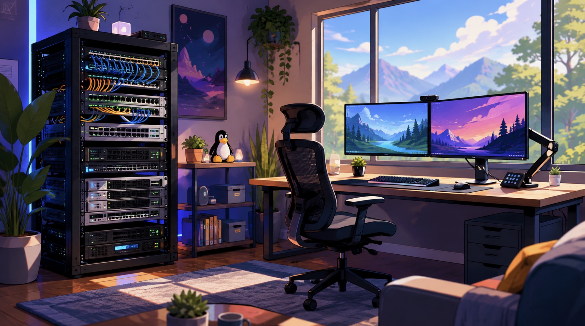 Home lab in a office.